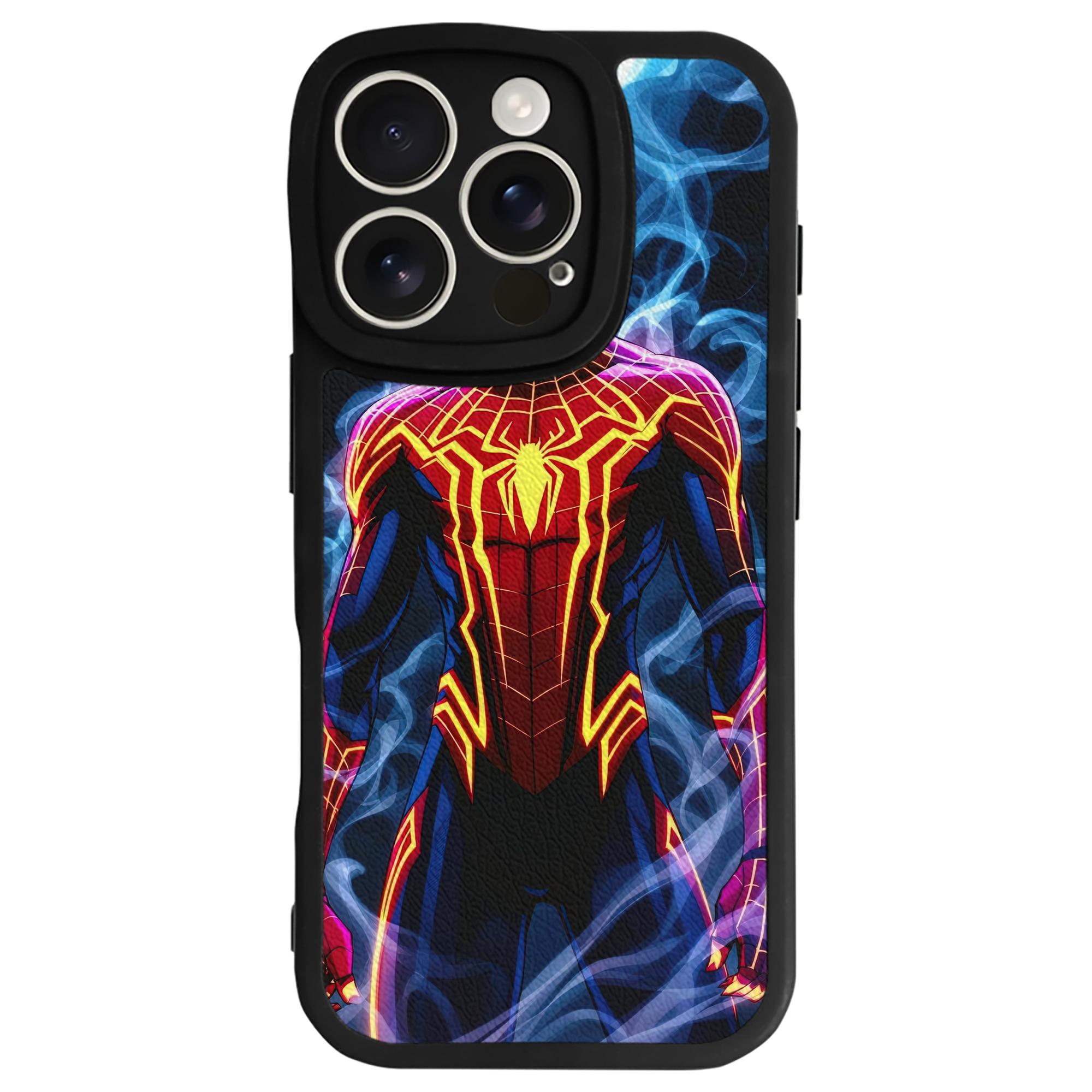 （画像用） Spider Man スパイダーマン 【iPhone 16シリーズ対応】シリコンスマホケース（レザー調） 材質：シリコン